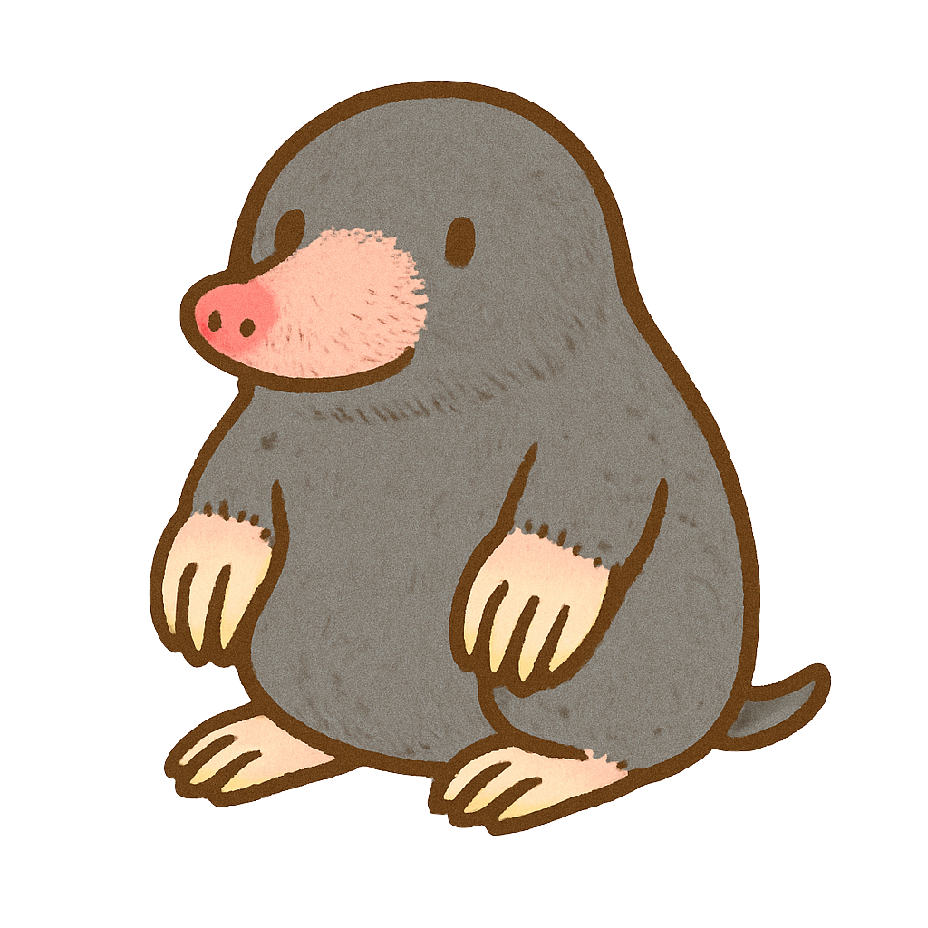 【動物】モグラのイラスト|日本語教育のイラストサイト